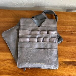 Laura Mercier makeup belt with buckle snap closure Metallic Gray Fashion Makeup